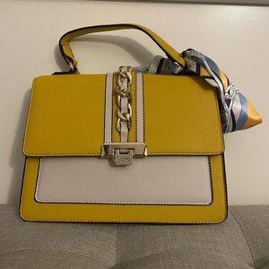 Yellow and Cream Aldo handbag